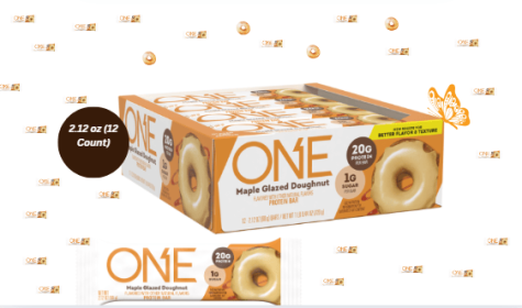ONE Maple Glazed Doughnut Flavored Protein Bars, 2.12 oz (12 Count)