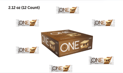 ONE S'mores Flavored Protein Bars, 2.12 oz Each, 12 Count Box