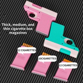 Windproof Flashlight Lighter - Outdoor Camping BBQ Butane Gas Lighter with Adjustable Flame (Color: Green)